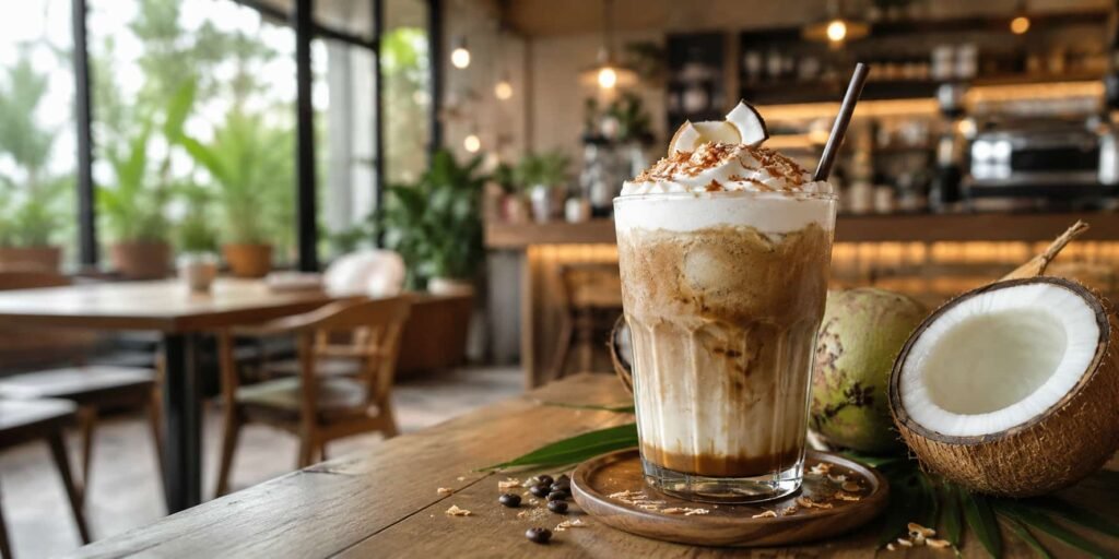 Coconut Coffee in Cafes and Coffee Shops