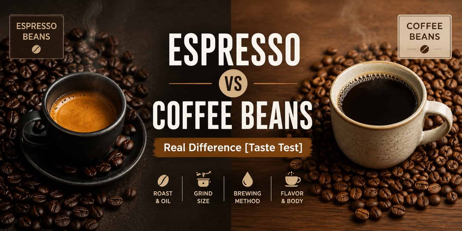 Espresso vs Coffee Beans: Real Difference [Taste Test]