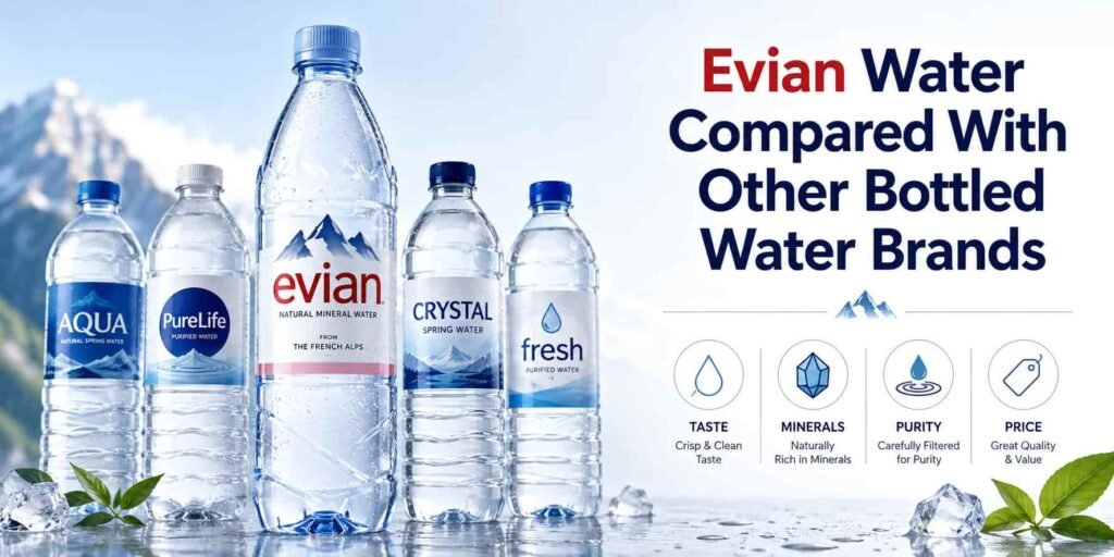 Evian Water Compared With Other Bottled Water Brands