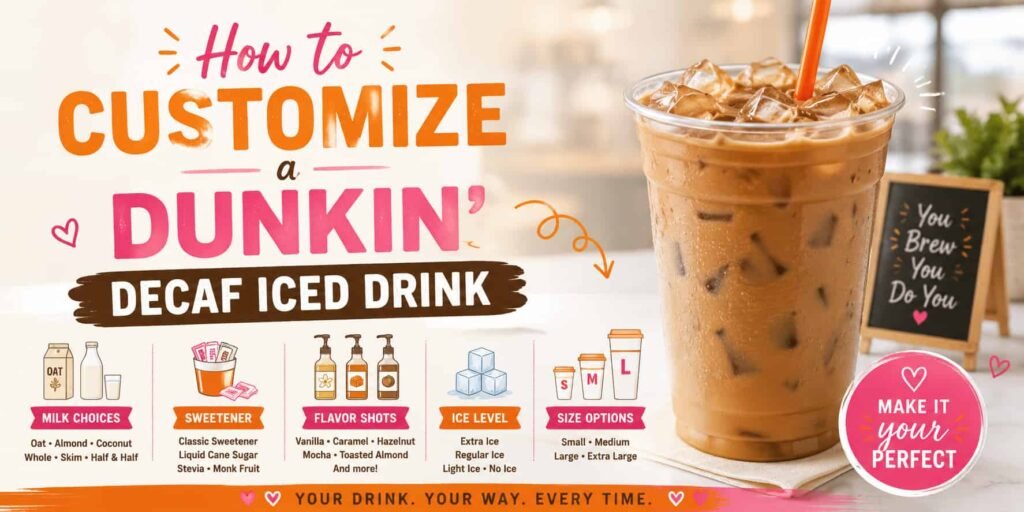 How to Customize a Dunkin’ Decaf Iced Drink