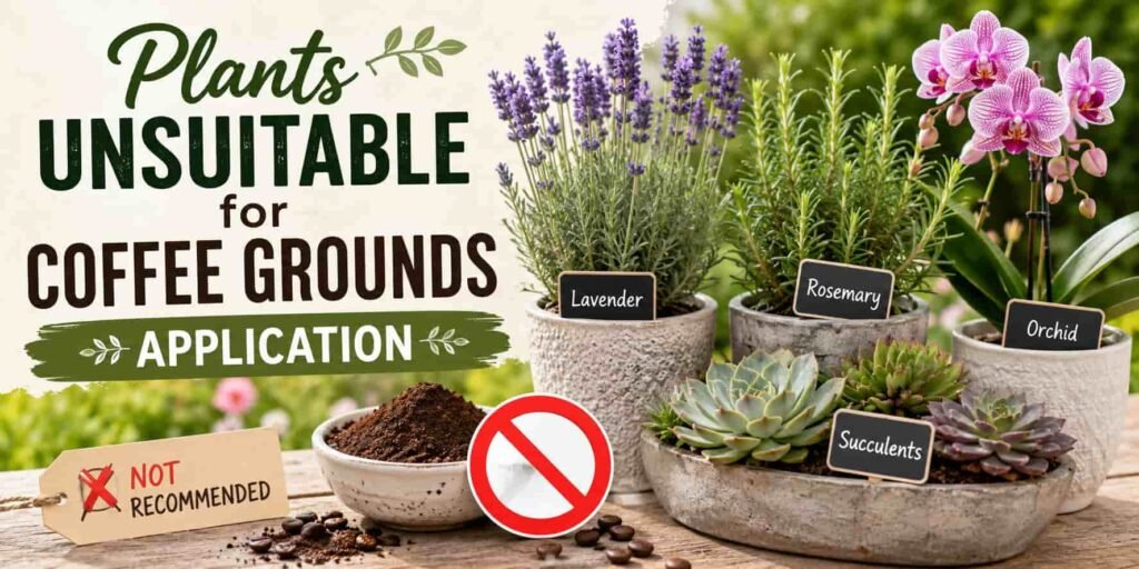 Plants Unsuitable for Coffee Grounds Application