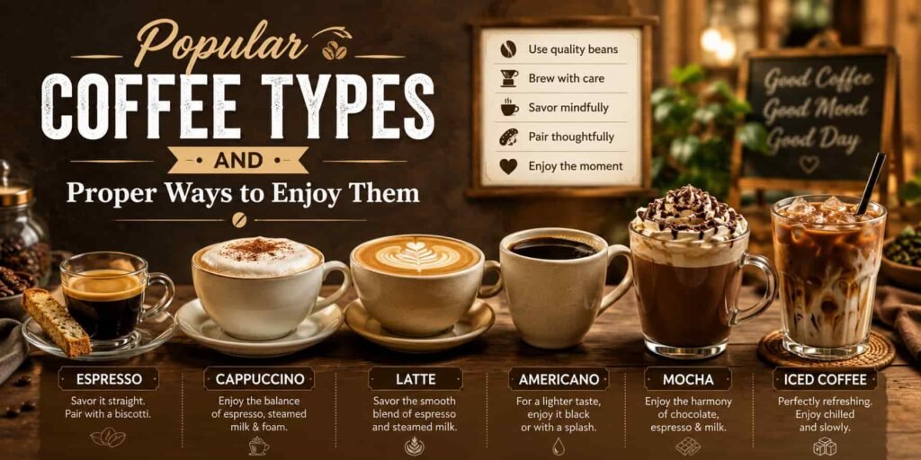Popular Coffee Types and Proper Ways to Enjoy Them
