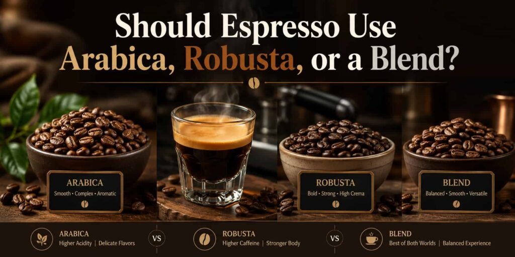 Should Espresso Use Arabica, Robusta, or a Blend?