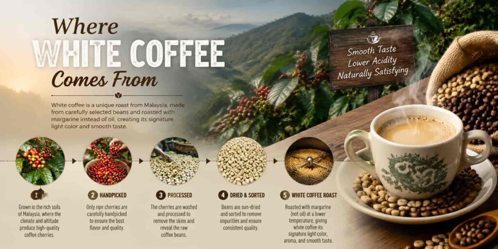 Where White Coffee Comes From